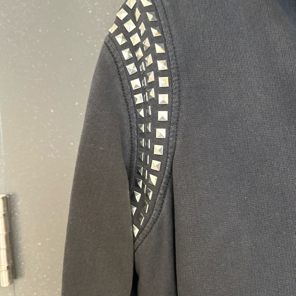 True Religion L unisex Black Studded Hoodie vintage Y2K faded and worn Y2K - Picture 12 of 14